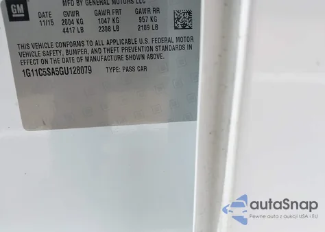 2016 Chevrolet Malibu Limited Lt from USA, damaged, VIN 1G11C5SA5GU128079